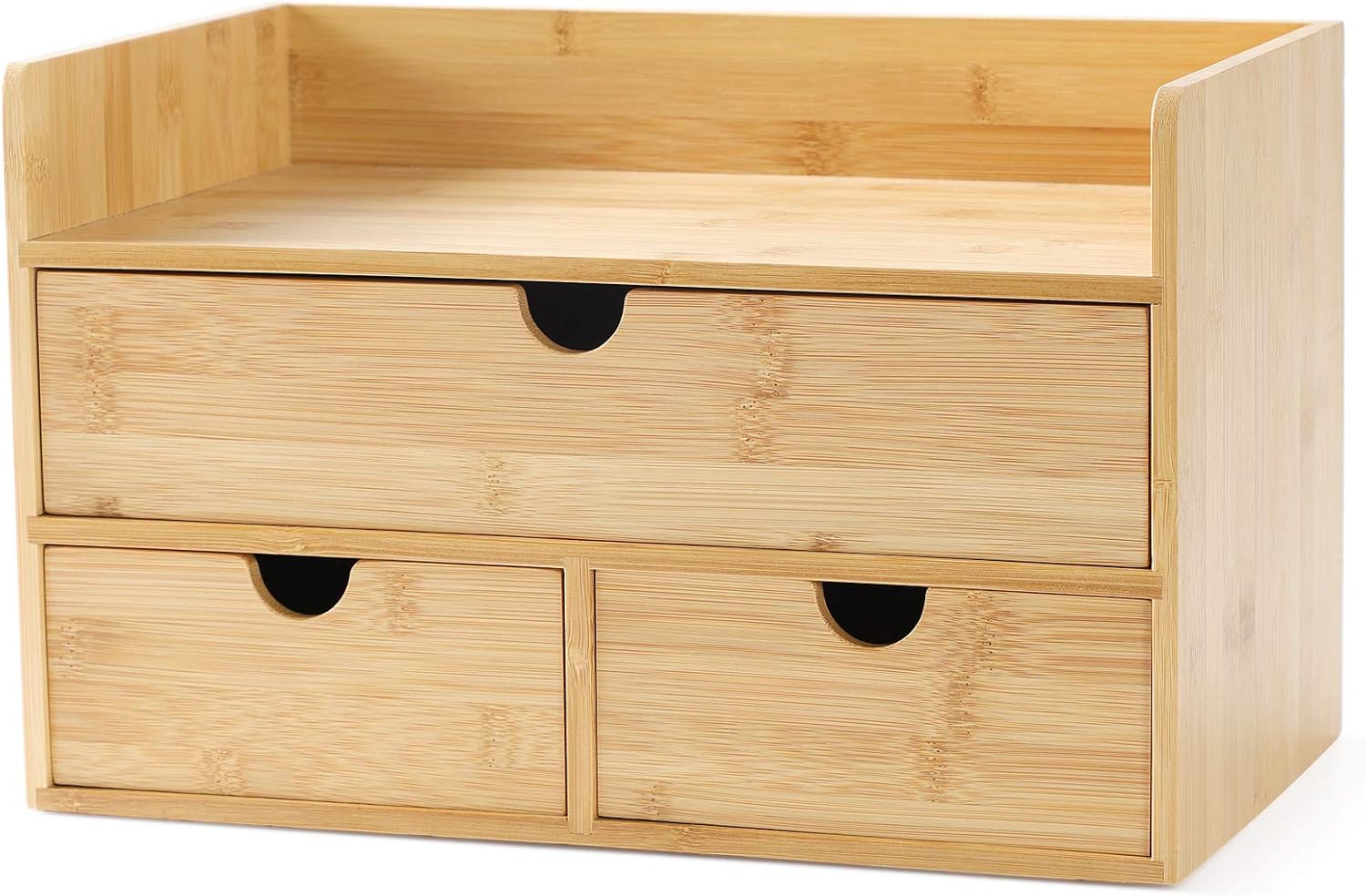 Wisuce Bamboo Desk Organizer, Mini Desktop Drawer Tabletop Storage Org ...